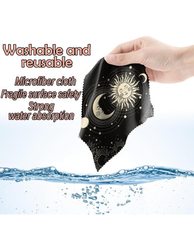 Paño de limpieza de gafas BHAHB 6 PCS microfibra 16x16 cm