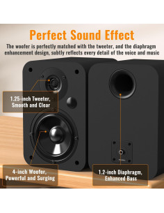 Altavoces de Estantería Bluetooth BESTISAN SR04-01 80W 2