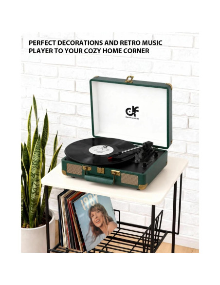 Reproductor de Vinilo Bluetooth Danfi Audio TE-2021 Verde Oscuro