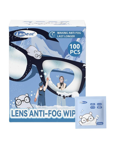 100 Toallitas Limpiadoras Antivaho Herb para Gafas y Pantallas