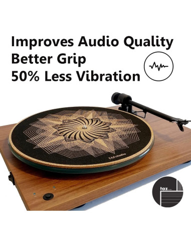 Alfombrilla de Corcho TazStudio para Tornamesa 29.46 cm - Diseño Geométrico