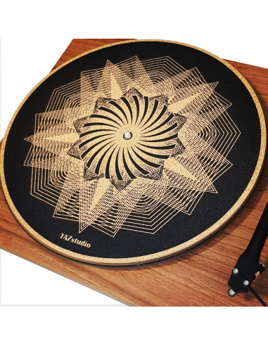 Alfombrilla de Corcho TazStudio para Tornamesa 29.46 cm - Diseño Geométrico