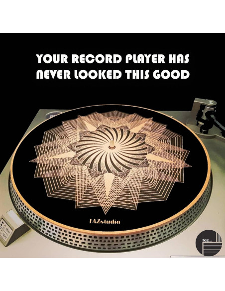 Alfombrilla de Corcho TazStudio para Tornamesa 29.46 cm - Diseño Geométrico