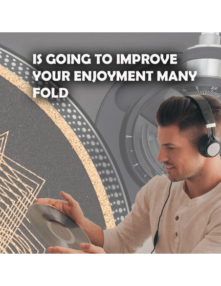 Alfombrilla de Corcho TazStudio para Tornamesa 29.46 cm - Diseño Geométrico