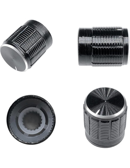 24 Perillas de Control de Volumen Kelyonewy 6mm Negras