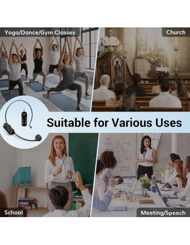 Micrófono Inalámbrico TONOR TW100 2 en 1 con 20 Canales