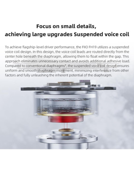 Auriculares IEM FiiO FH19 HiFi 2 Dinámicos + 6 BA Desmontables