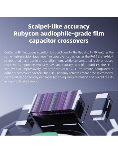 Auriculares IEM FiiO FH19 HiFi 2 Dinámicos + 6 BA Desmontables