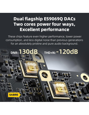 DAC USB FiiO KA17 HiFi Portátil 3.5/4.4mm DSD512