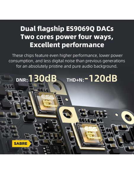 DAC USB FiiO KA17 HiFi Portátil 3.5/4.4mm DSD512