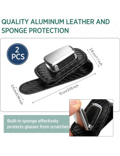 Soporte de Gafas Mudder para Coche Clip Visera Negro 2