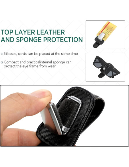 Soporte de Gafas Mudder para Coche Clip Visera Negro