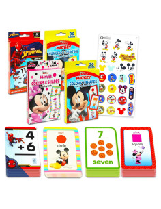 Tarjetas Flash Disney para Niños 2-4 Años - 4 Barajas Educativas