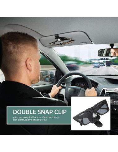 Soporte de Gafas Mudder para Coche Clip Visera Negro