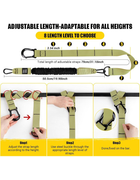 Bandas de Asistencia para Dominadas COFOF Ajustables 127 kg