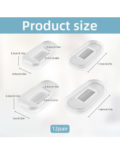 Cubiertas de Almohadillas de Nariz para Gafas Asofelk 12PCS 2