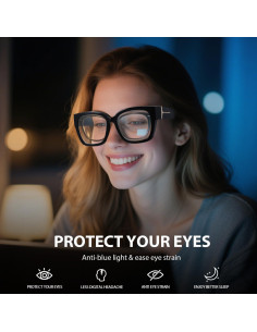 Gafas VIEWBETTER Fit Over Anti-Luz Azul para Mujeres - Marco Negro 2