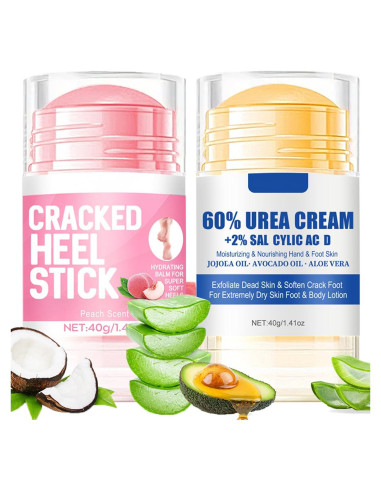 Juego de 2 Cremas para Pies Durazno 60% Urea Hidratante