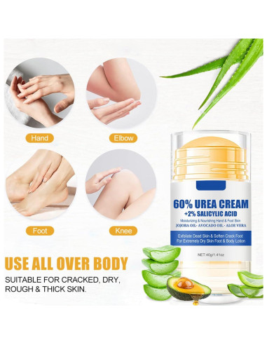 Juego de 2 Cremas para Pies Durazno 60% Urea Hidratante