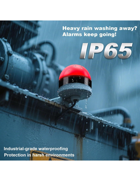 Luz de Advertencia Industrial LED 12V Enshute 3 Colores IP65