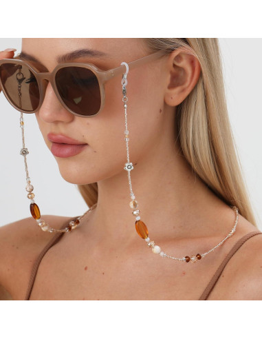 Cadena de Gafas Estilosa de Perlas para Mujeres 72 cm