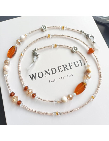 Cadena de Gafas Estilosa de Perlas para Mujeres 72 cm