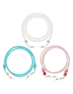 Cadena de Gafas de Perlas ABS - 75 cm - 3 Piezas