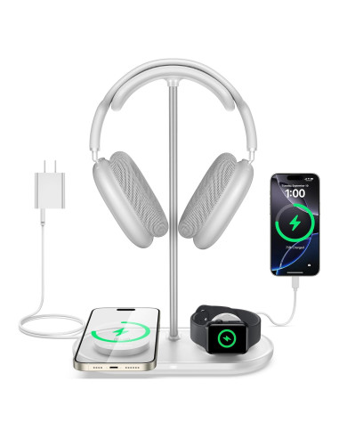 Soporte para Auriculares 5 en 1 TopMade con Carga Inalámbrica