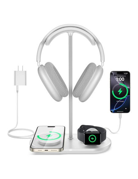Soporte para Auriculares 5 en 1 TopMade con Carga Inalámbrica