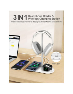 Soporte para Auriculares 5 en 1 TopMade con Carga Inalámbrica 2