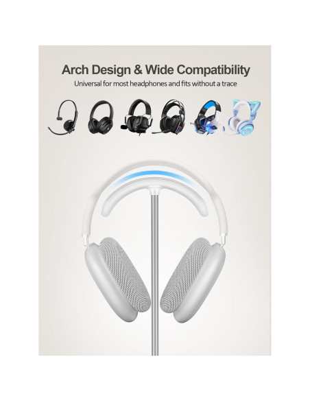Soporte para Auriculares 5 en 1 TopMade con Carga Inalámbrica