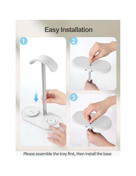 Soporte para Auriculares 5 en 1 TopMade con Carga Inalámbrica