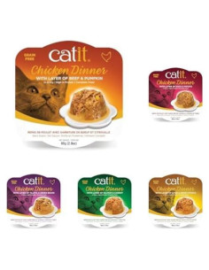 Comida Húmeda para Gatos Catit - Paquete de 5 Sabores Nutritivos