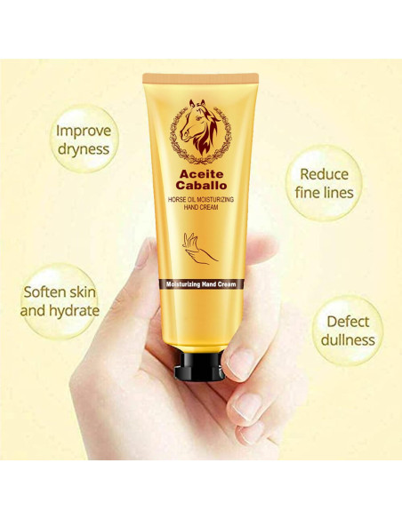 Crema Hidratante para Manos ETUIH con Aceite de Caballo 3PCS