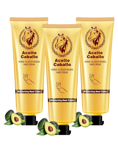 Crema Hidratante para Manos ETUIH con Aceite de Caballo 3PCS