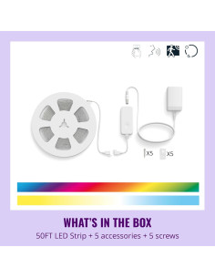 Cinta de Luz LED WiZ 15m RGB Control Voz y App 2