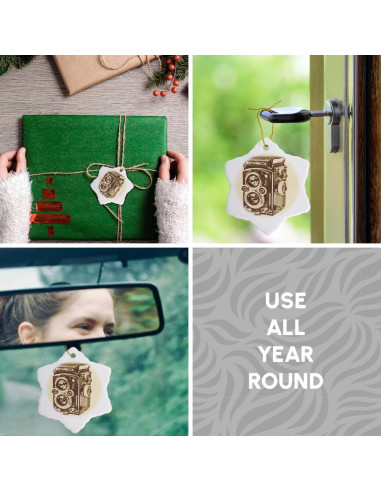 Adorno de Porcelana Copo de Nieve Vintage TLR 7.62 cm 3dRose