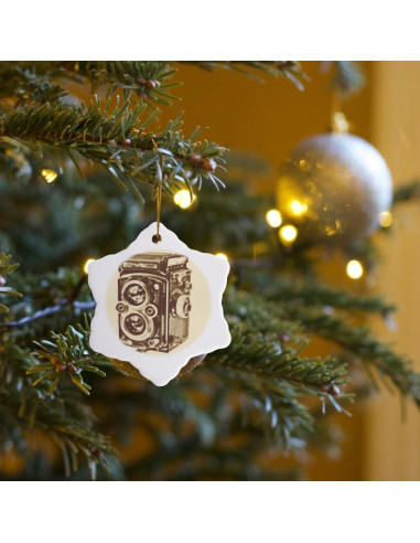 Adorno de Porcelana Copo de Nieve Vintage TLR 7.62 cm 3dRose