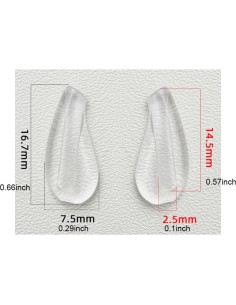 Almohadilla de Nariz de Silicona Clony para Gafas - Transparente 2