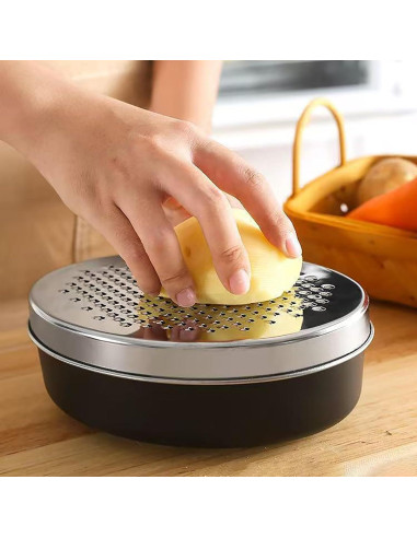Rallador de Queso Kunovo Acero Inoxidable con Contenedor 198g