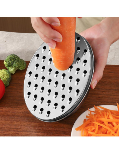 Rallador de Queso Kunovo Acero Inoxidable con Contenedor 198g