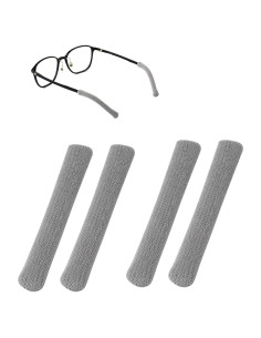 4 Almohadillas de Algodón para Patillas de Gafas - Gris