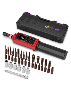 Destornillador de Par Digital ANPUDS 0.045-3 Nm 42PCS