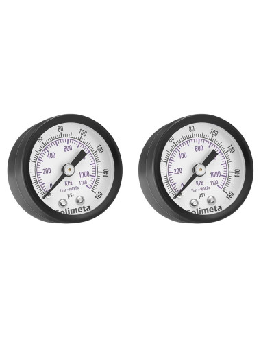Manómetro de presión de aire Solimeta 1-1/2" Dial 0-11 Bar