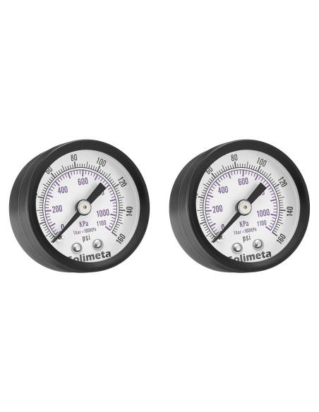 Manómetro de presión de aire Solimeta 1-1/2" Dial 0-11 Bar