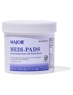 Toallitas Higiénicas Hemorroidales Major - 100 Unidades