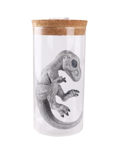 Figurita de Dinosaurio Tiranosaurio Rex en Botella de Vidrio