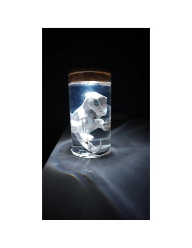 Figurita de Dinosaurio Tiranosaurio Rex en Botella de Vidrio