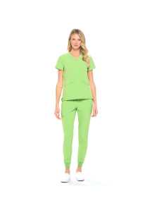 Conjunto de Uniforme Médico Dagacci Unisex - Scrub con Cuello en V y Pantalón Jogger 8 Bolsillos