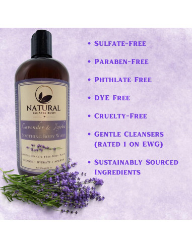 Jabón Corporal Natural Escapes Lavanda 450g Libre de Sulfatos